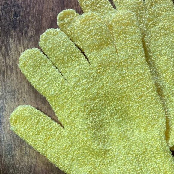 NEW Nylon Exfoliating Shower Gloves, Bath Scrub Mitts - Picture 4 of 4
